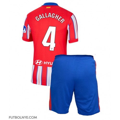 Camiseta Atletico Madrid Conor Gallagher #4 Primera Equipación para niños 2024-25 manga corta (+ pantalones cortos)